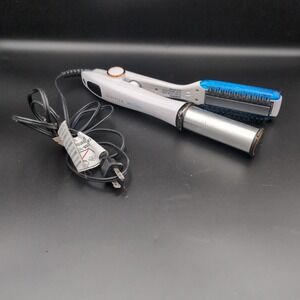 InStyler Wet to Dry Rotating Curling Iron Brush IS2.2-1001 Blue 1.25" Tested